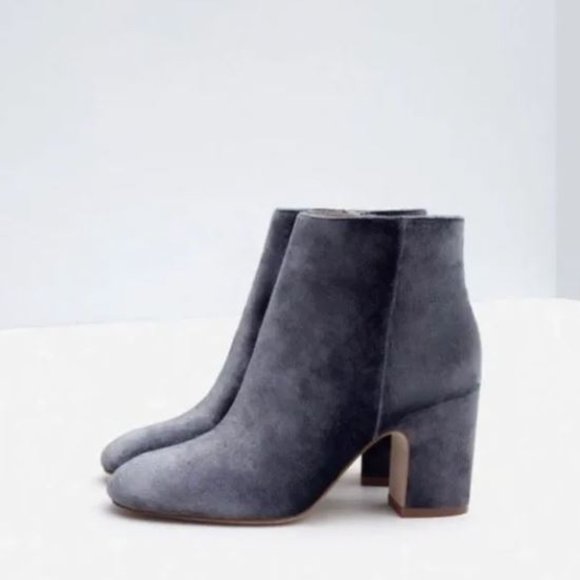 Zara Velvet Booties - Picture 3 of 8